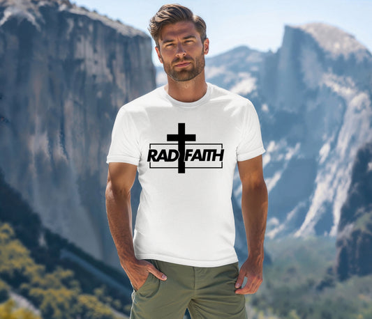 Signature White Rad Faith Logo Tee
